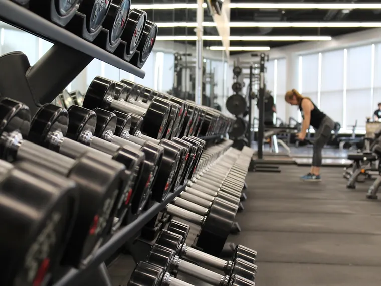 Free-weights training floor at Ironwood Fitness